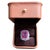 Classical Roman Bochic “Capri” Vintage Emerald Shape Pink Topaz & Tanzanite - 18K Gold & Silver For Sale - Image 3 of 13
