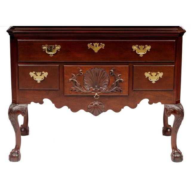 Late 20th Century Late 20th Century Baker Colonial Williamsburg Collection Chippendale Mahogany Highboy "Rare" For Sale - Image 5 of 10