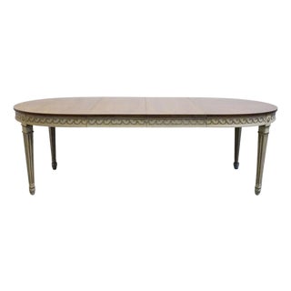 High End Vintage Solid Cherry Italian Neoclassical Regency Revival 93" Oval Dining Table For Sale
