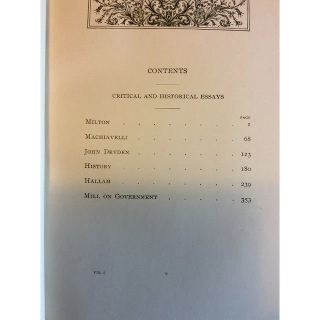 Mid 19th Century Books by Macaulay’s Works of Essays- Set of 5 For Sale - Image 10 of 12