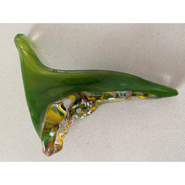 Contemporary Artist-Blown End of Day Blown Glass Flower For Sale - Image 3 of 5