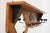 Marvelous Dutch Art Deco Amsterdam school coat / hat rack with beveled mirror. Made from European Oak & black accents and...