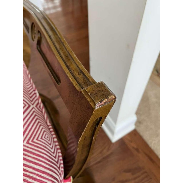 1970s 1960s-1970s Hollywood Regency Klismos-Style Chair-Premium Designer Upholstry For Sale - Image 5 of 7