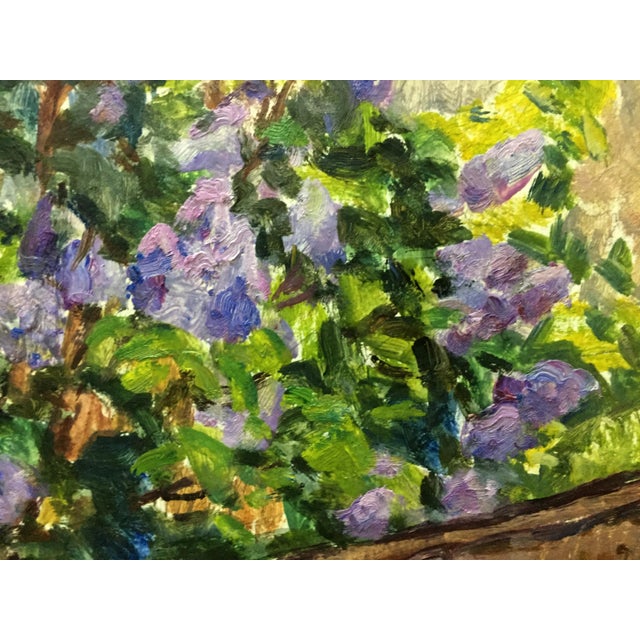 *** ABOUT THIS PAINTING *** * TITLE: "Lilac near the house" * ARTISTS: Dziuban Ivan Feodosievich * SIZE: 40x49.5...