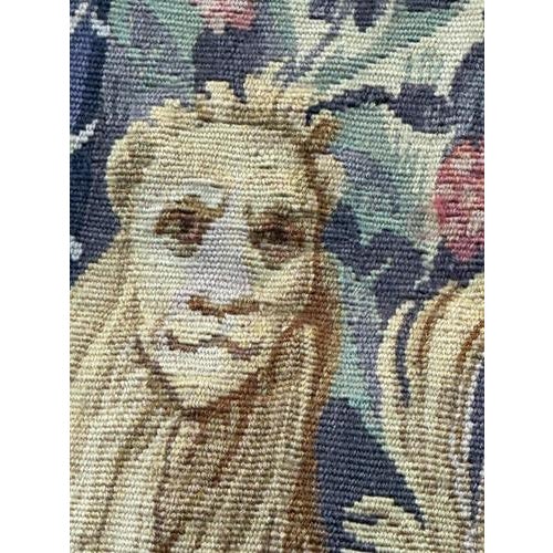 Antique French Handwoven Aubusson Tapestry, 1940s For Sale - Image 14 of 18