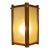 1950s Mid Century Modern Fiberglass Walnut Brass Lantern Hanging Swag Lamp For Sale