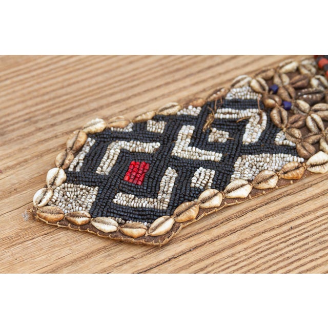 Wood Black & White Beaded African Mask For Sale - Image 7 of 12