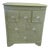 Vintage Sage Green Apothecary Drawers Side Table For Sale