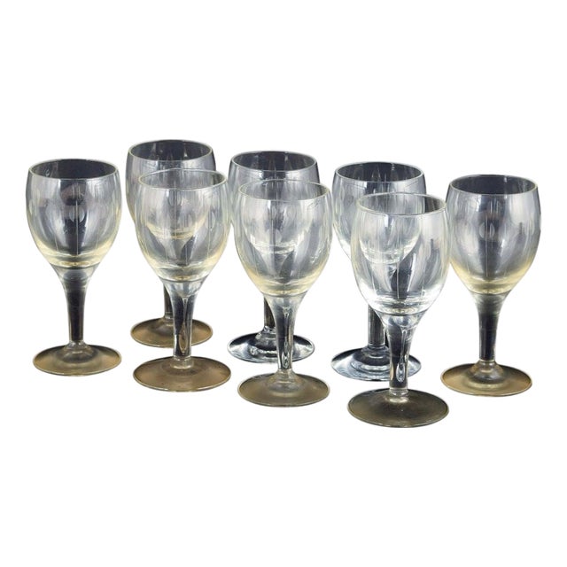 Kirsten Piil Sherry Wine Glasses by Per Lütken for Holmegaard, 1950s, Set of 8 For Sale