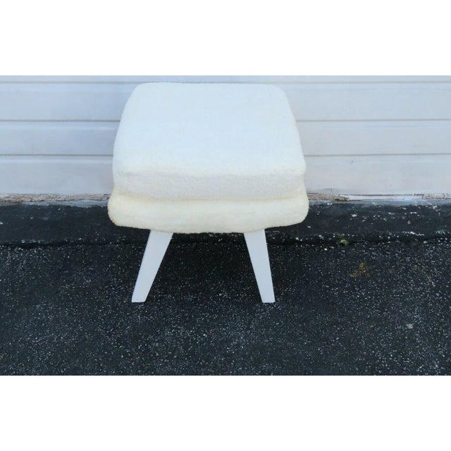 Mid Century Modern Painted Ottoman Foot Stool For Sale - Image 4 of 10