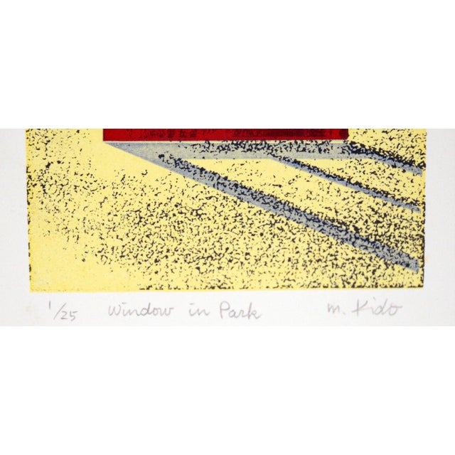 1980s "Window in the Park" - Lithograph on Paper For Sale - Image 5 of 5