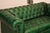 Chesterfield Style Green Leather Sofa For Sale - Image 4 of 16