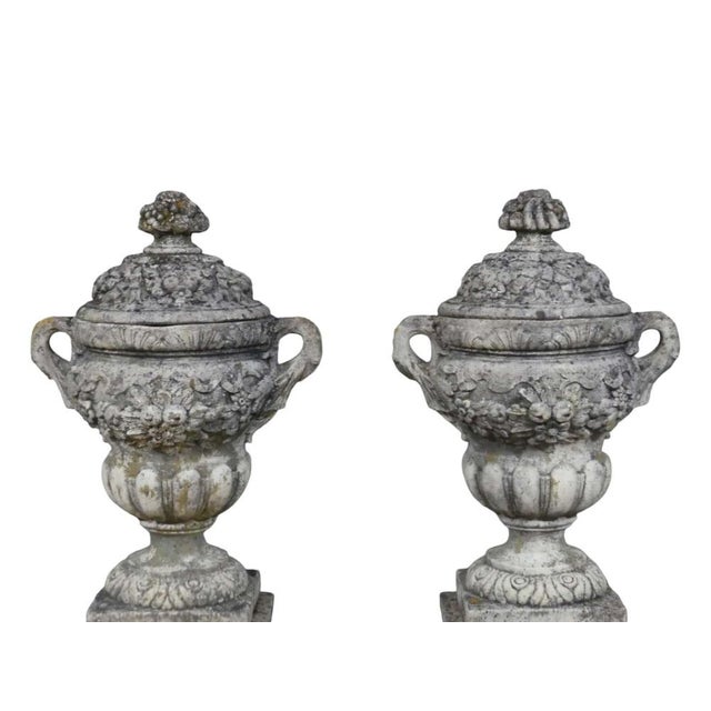 Vases on Pedestals, 1950s For Sale - Image 10 of 12