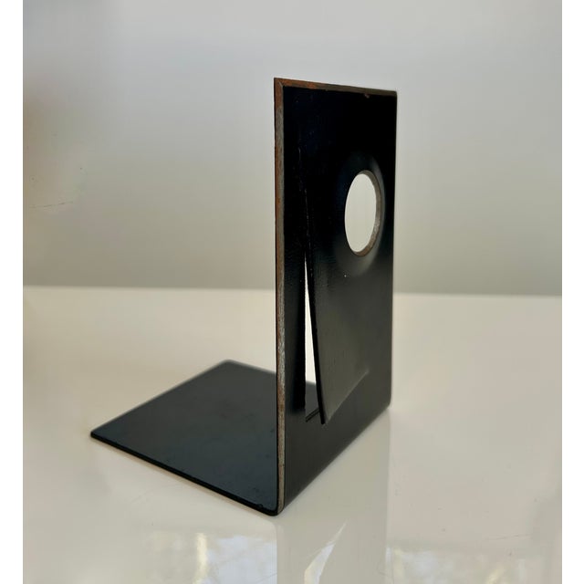 Modernist Sculptural Bookends in Steel, Germany 1950s, Set of 2 For Sale - Image 14 of 18