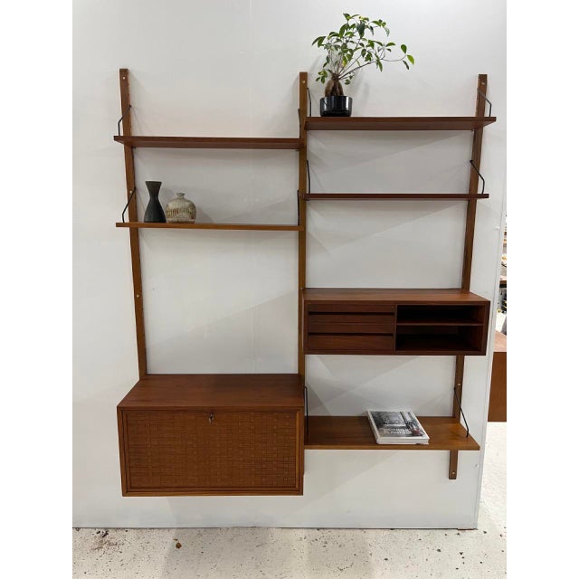 Poul Cadovius Vintage Danish 2-Bay Wall Unit by P. Cadovius, 1960s For Sale - Image 4 of 18