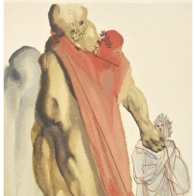 Modern Salvador Dali, The Reproaches of Virgil, Woodcut, 1963 For Sale - Image 3 of 4