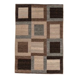 Scandinavian Postmodern Flat Weave Rug by Curt Fors, 2000s For Sale