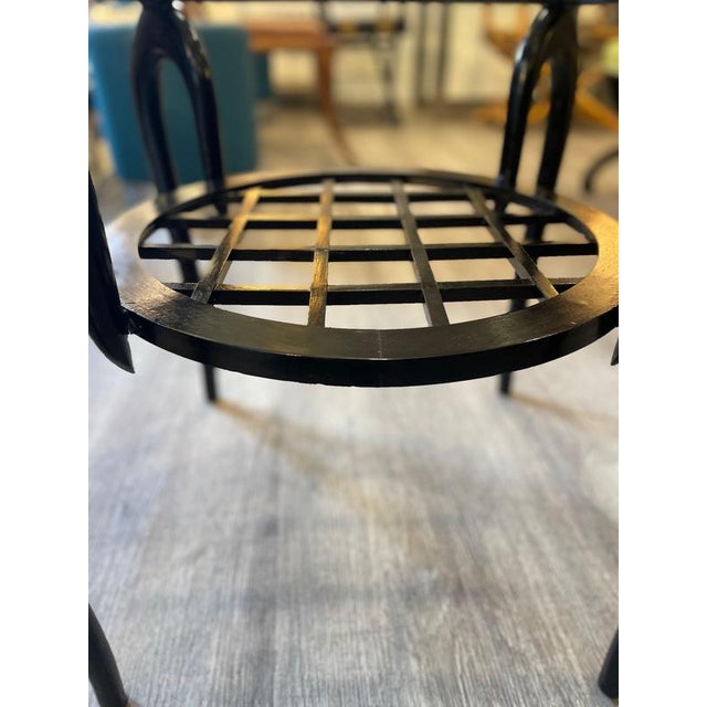 Round Coffee Table in Ebonized Wood and Screen-Printed Glass by Paolo Buffa, 1940 For Sale - Image 10 of 15