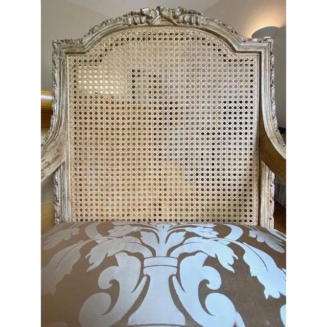 Nancy Corzine Upholstered Louis XVI Style Lounge Chairs, a Pair For Sale - Image 12 of 18