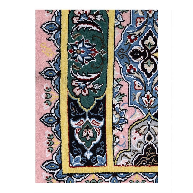 Nain rugs are renowned for their detail and fine use of outlining along the central motifs. Breaking from the classical...