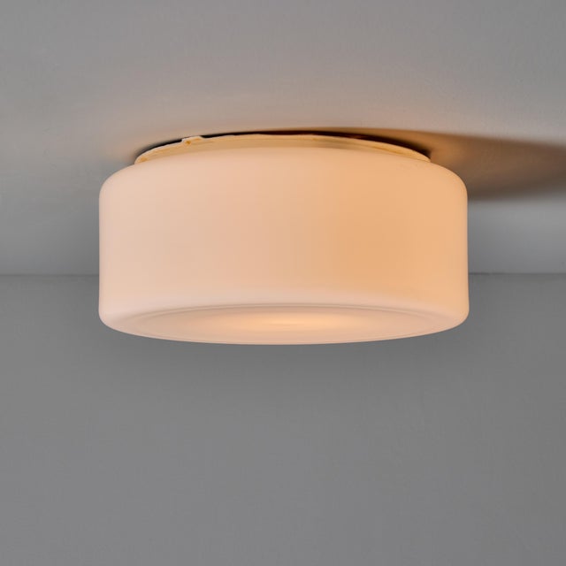 1950s Idman Model #80114 Glass Flush Mount Attributed to Paavo Tynell For Sale - Image 9 of 12