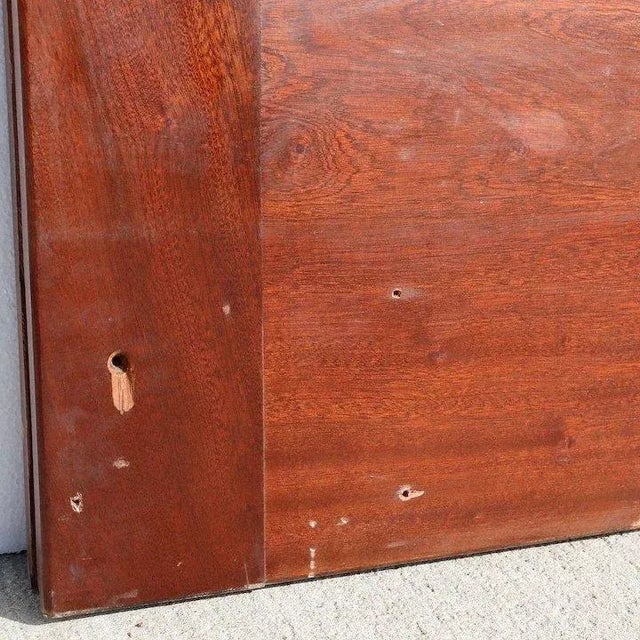 Late 20th Century Vintage Solid Mahogany and Beveled Glass Single Interior Room Divider Doors - A Pair For Sale - Image 5 of 12