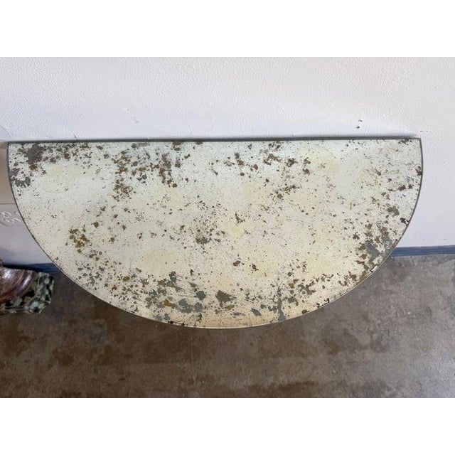 Pair of Italian Baroque Style Silver-Gilt Console Tables With Mirrored Tops For Sale - Image 12 of 12