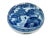 Superb Chinoiserie Blue and White porcelain box all hand-painted with pagodas, mountains, trees, and a figure. Its...
