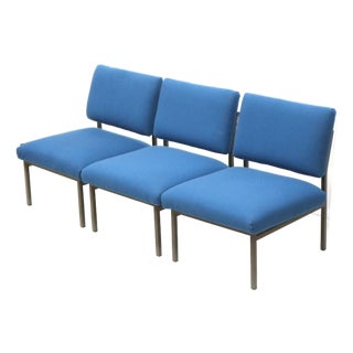 Vintage Blue Modular 3-Seater Sofa, 1970s, Set of 3 For Sale
