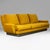 Metal Three-Seater Sofa and Poufs in Yellow Velvet1970, Set of 3 For Sale - Image 7 of 12