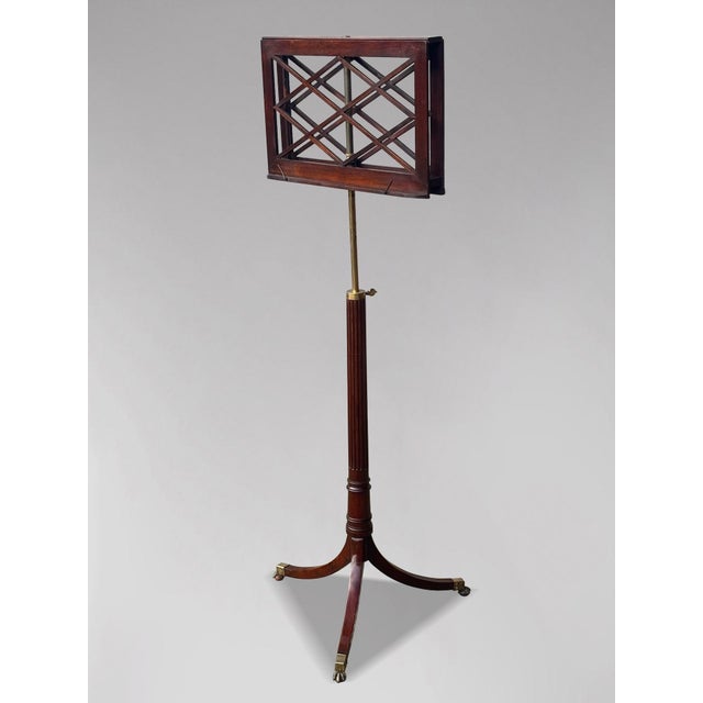 Wood Regency Mahogany Duet Music Stand, 1800s For Sale - Image 7 of 9