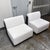 Traditional Thomas Bina & Ronald Sasson for Restoration Hardware Trelica Aluminum Swivel Outdoor Chairs, Pair For Sale - Image 3 of 12