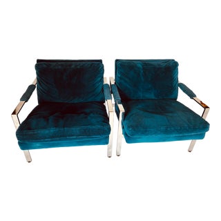 1970s Vintage Milo Baughman Chairs- A Pair For Sale