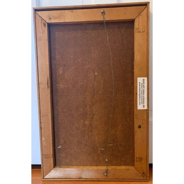 Late 20th Century Original Vintage Oil Painting on Board, Family, People, Portrait, Signed, Framed For Sale - Image 9 of 10