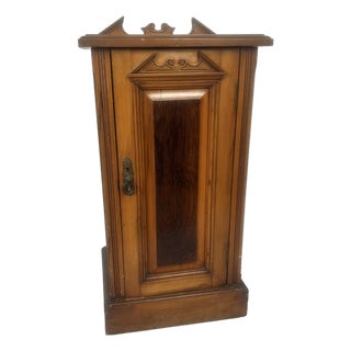 19th Century Victorian Walnut Bedside Cabinet For Sale