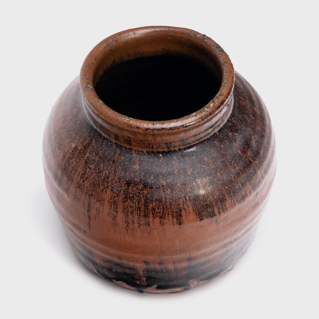 Rustic Chinese Drip Glaze Kitchen Jar, C. 1900 For Sale - Image 3 of 6