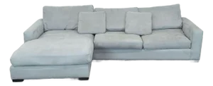 Room and Board Metro Gray Sectional Sofa With Chaise