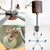 Mid-Century Modern 6-Arm Chandelier with Pressed Glass Shades, Late 20th Century For Sale - Image 16 of 17