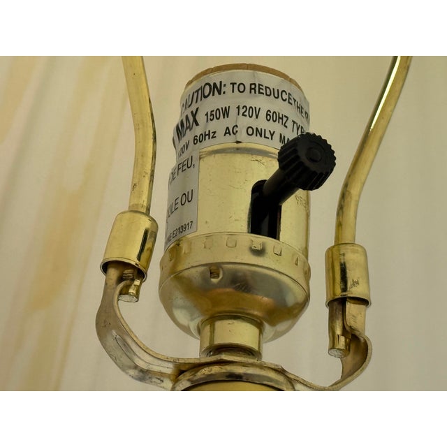 Glass Late 20th Century Style After Waterford Table Lamp For Sale - Image 7 of 12