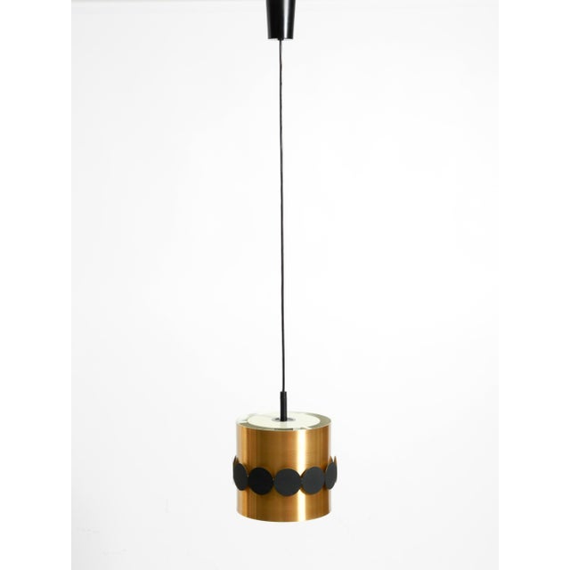 Original 1960s Space Age Pendant Lamp by Doria, Made of Copper-Anodized Aluminum and Black and White Lacquered Metal from Doria Leuchten For Sale - Image 6 of 18