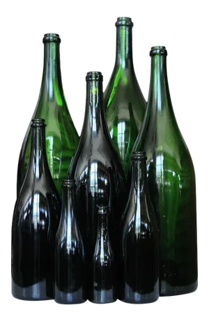 Set of Eight Vintage French Champagne Bottles
