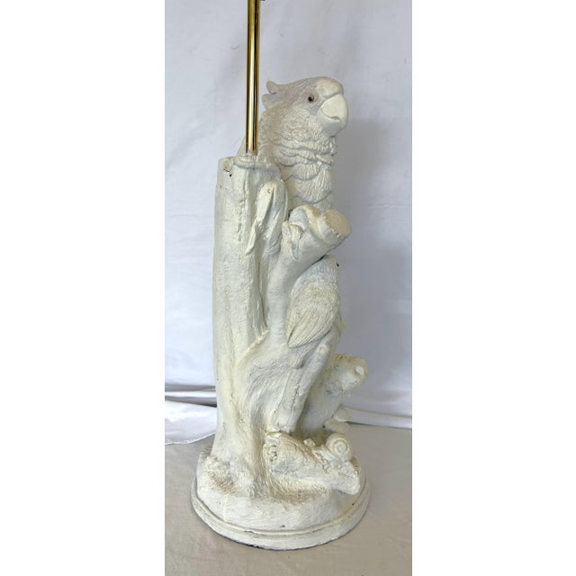 White Vintage Mid Century Modern Coastal Tropical Bird Lamp For Sale - Image 8 of 18
