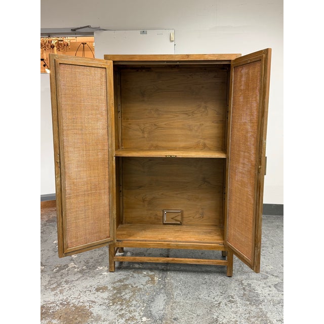 Crate & Barrel Blake Two-Door Storage Cabinet For Sale - Image 4 of 12