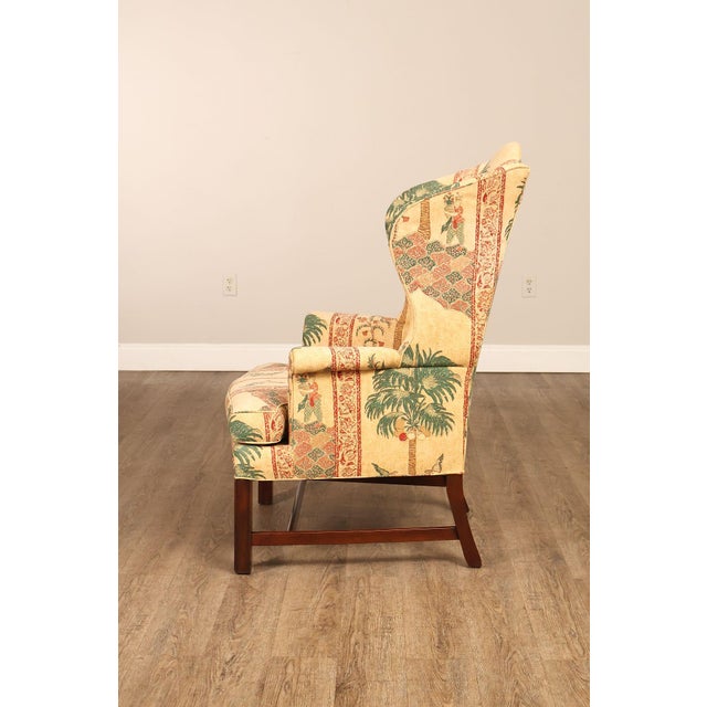 Kittinger Williamsburg Adaptation Chippendale Style Mahogany Wing Chair For Sale - Image 17 of 18