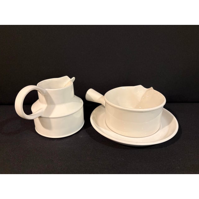 Mid-Century Modern Late 20th Century Mid Century Modern Style Stonehenge White Midwinter Serving Pieces - Set of Three For Sale - Image 3 of 9