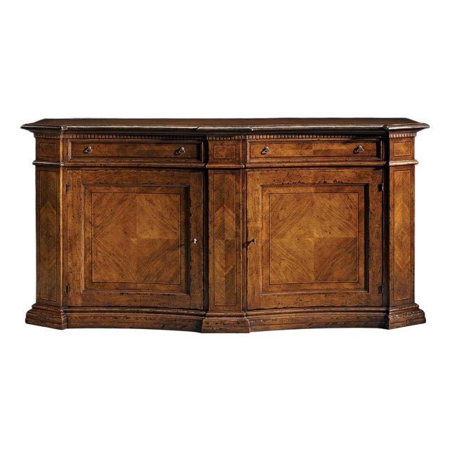Italian Burl Wood Sideboard Cabinet For Sale
