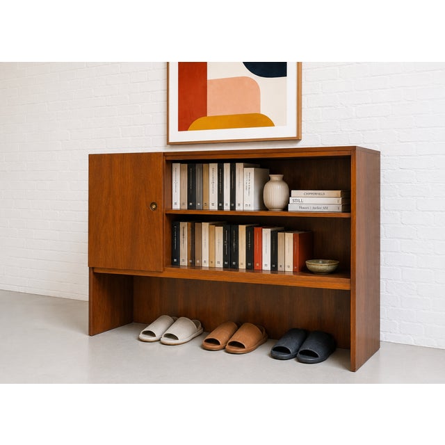 Mid Century Modern Walnut Danish Bookcase / Vintage Hutch, C. 1960's For Sale - Image 9 of 10