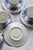 1980s Antique Blue and White Earthenware Cups and Saucers from Sarreguemines, 1980s, Set of 8 For Sale - Image 5 of 7