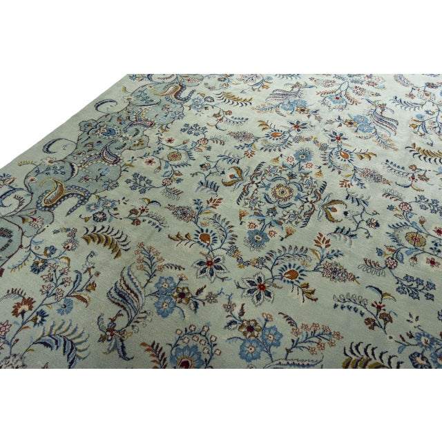 Hand-Knotted Kashan Cork Rug For Sale - Image 5 of 13