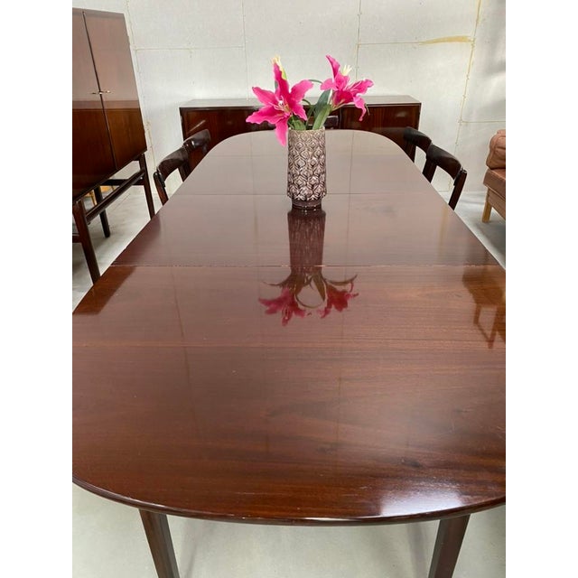 Rungstedlund Dining Table and Chairs by Ole Wanscher for P. Jeppesen, Denmark, 1970s, Set of 8 For Sale - Image 16 of 18